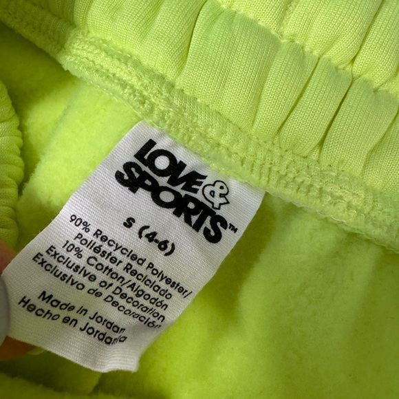 LOVE&SPORTS Neon Fleece Varsity Shorts SZ small 4/6 NEW! - Picture 12 of 16